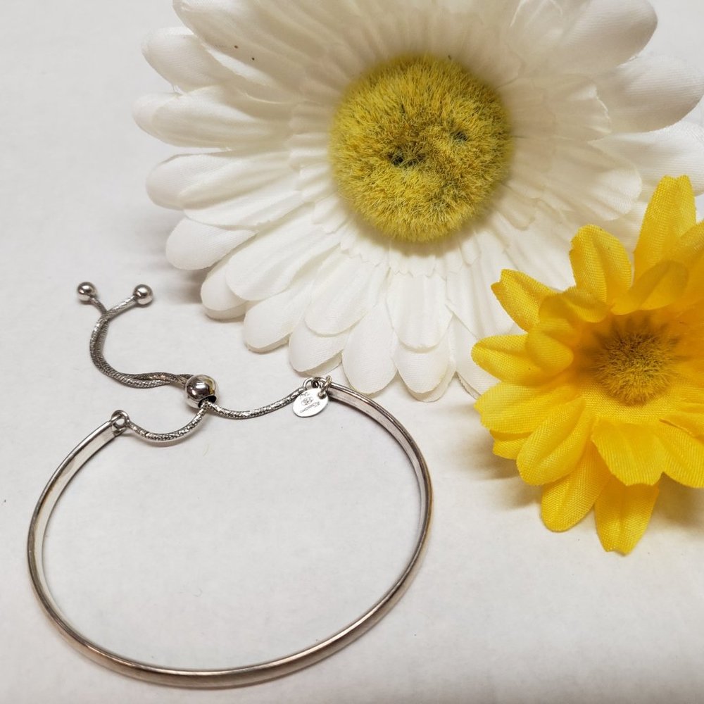 stamped ❤ 925 Italy bracelet silver bangle toggle bracelet